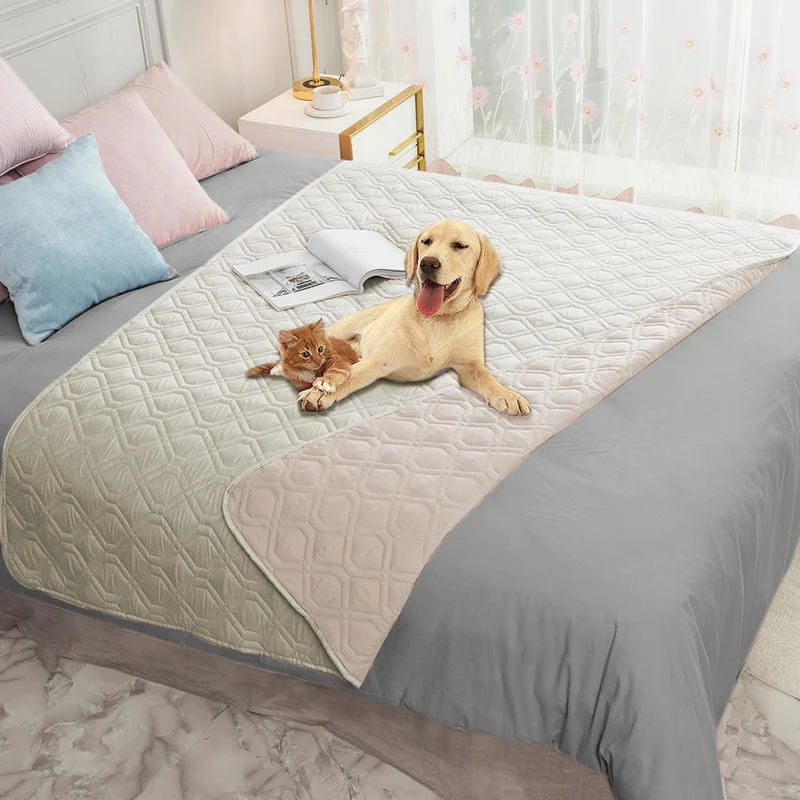 Ameritex Housse Imperméable pour Canapé et Lit | Couverture Réversible Douce