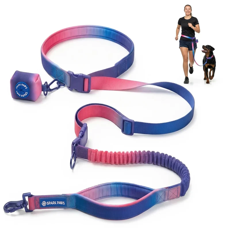 Spark Paws Laisse Handsfree – Absorption d’Impact, Clip Ceinture et Kit Sacs | Snow Cone
