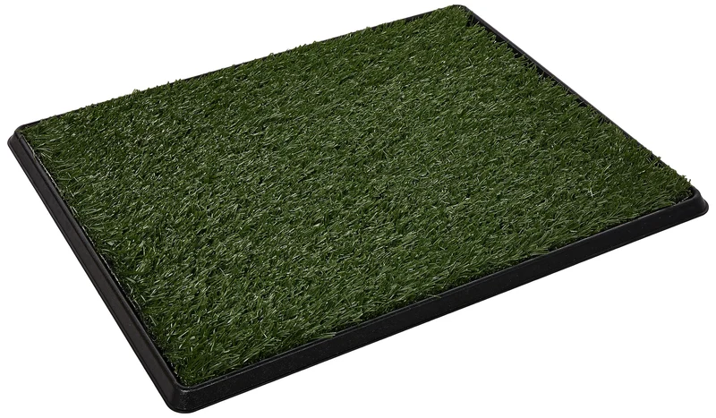 PETMAKER Tapis Herbe Artificielle 25 x 20 pouces – Litière Réutilisable 3 Couches avec Plateau pour Chiens et Petits Animaux