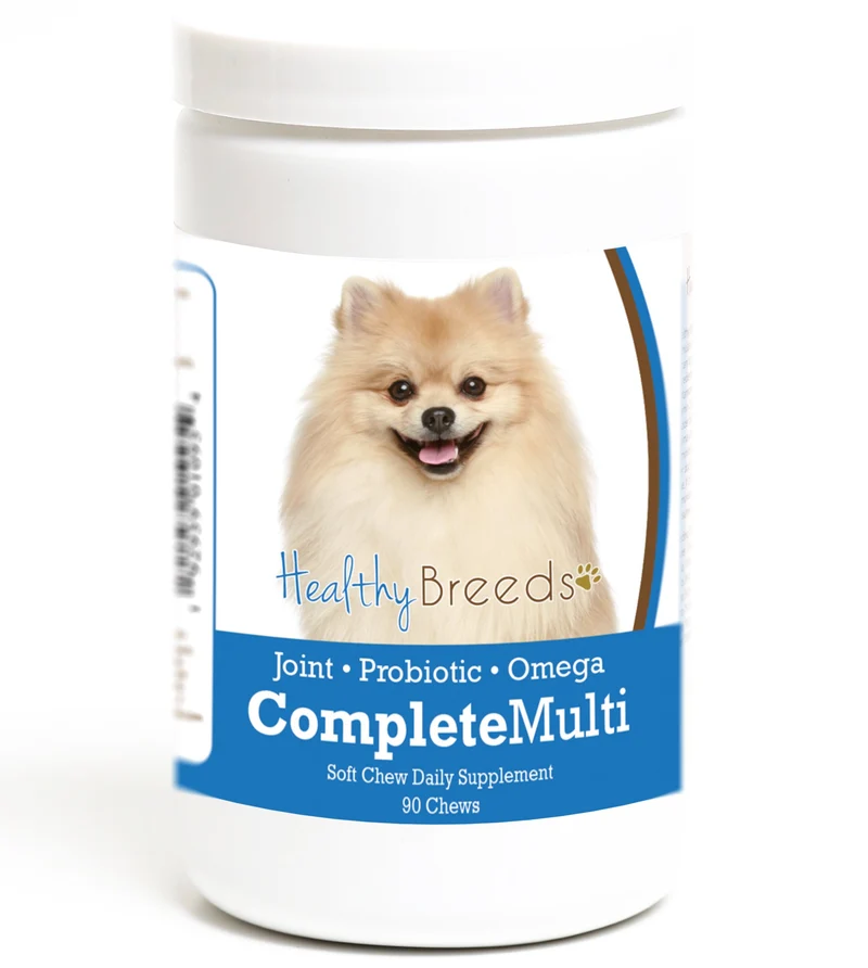 Healthy Breeds Poméranien — Multivitamine Tout-en-Un en Bouchées Molles pour Chien (90 unités)