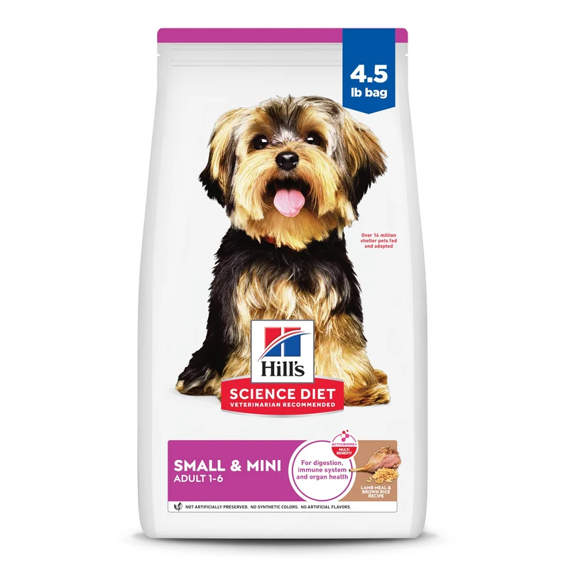 Hill's Science Diet Adulte Petit et Mini – Croquettes Agneau et Riz Brun 4,5 lb