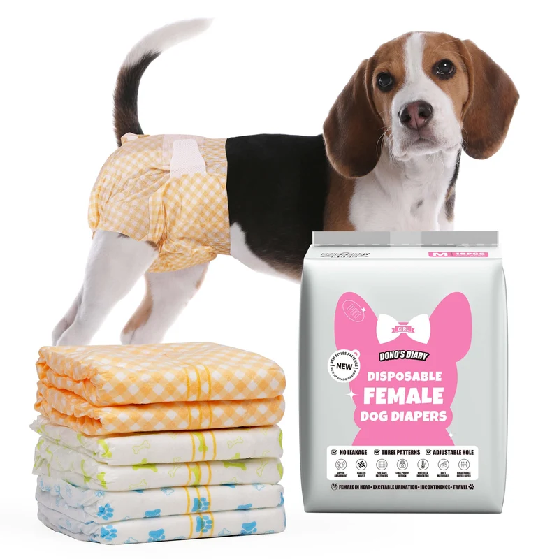 Dono Couches Femelles pour Chien – 60PCS, Indicateur d’Humidité