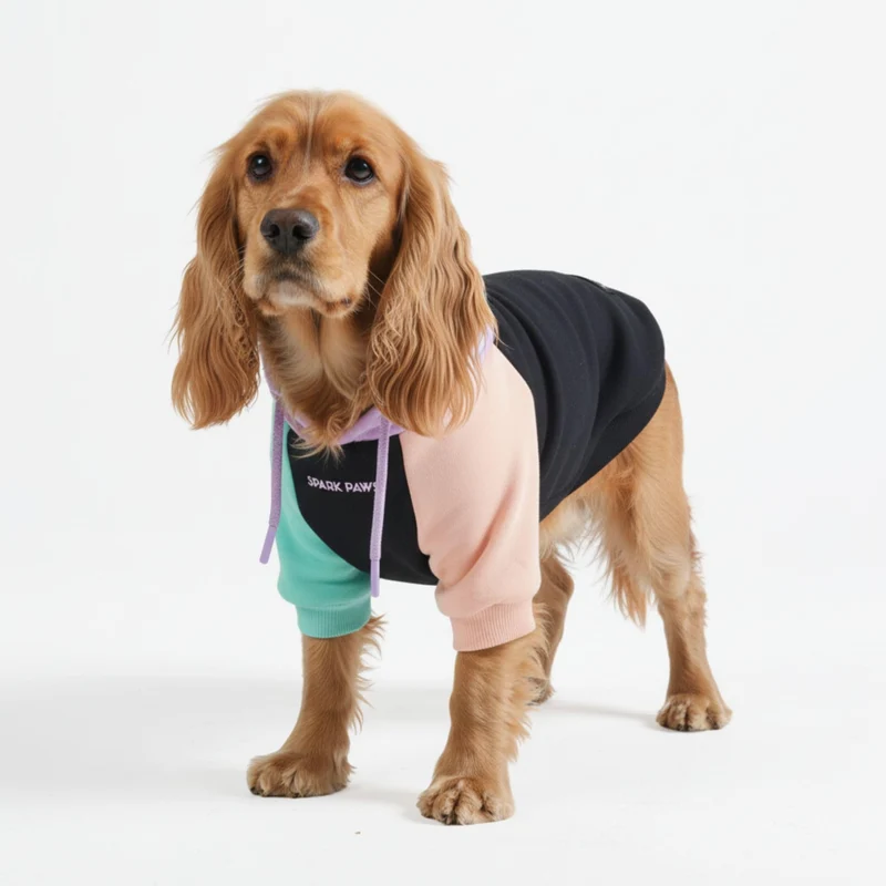 Spark Paws Hoodie pour Chien – Pull premium toutes tailles | Habillage hiver Cyber Punk – Taille L