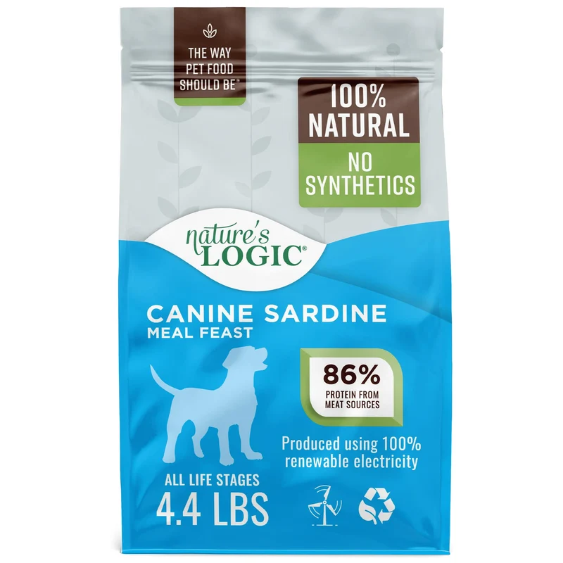 Nature's Logic Croquettes pour chien Festin de sardines – 100% Naturel, Sans Synthétiques, Pour Tous Âges – 4,4 lb