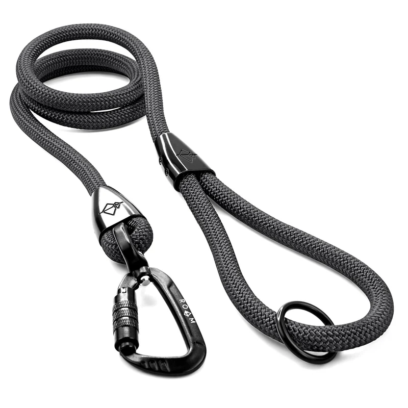 MADE TO ROAM Premium Explorer Laisse – Longe en corde et mousqueton automatique aluminium – New York Afterlight, 6 pieds