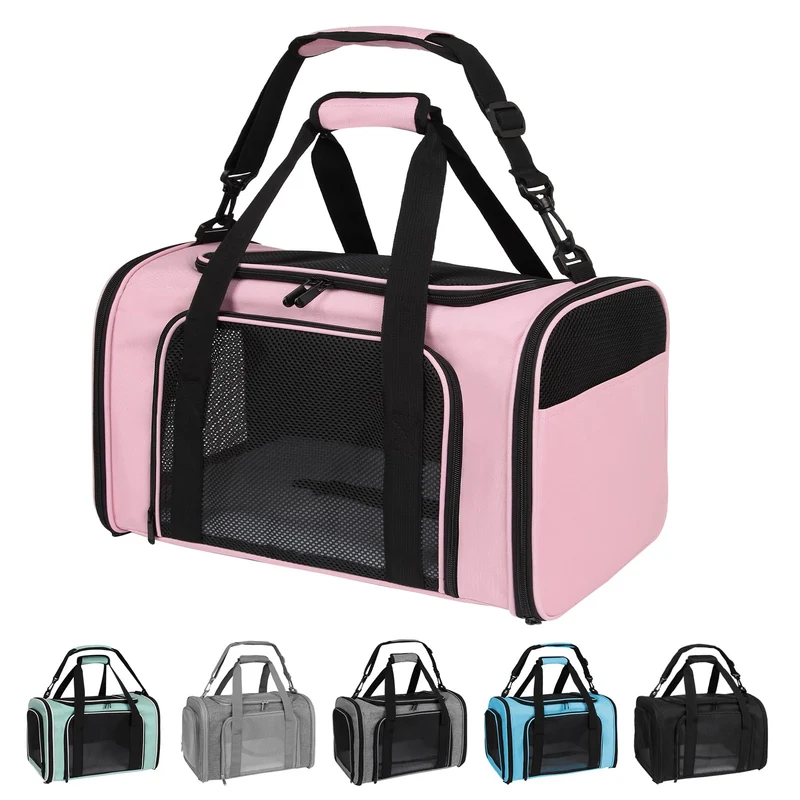 Yipincover Sac de Transport Chat Souple – Moyen, Rose, Accepté en Avion TSA