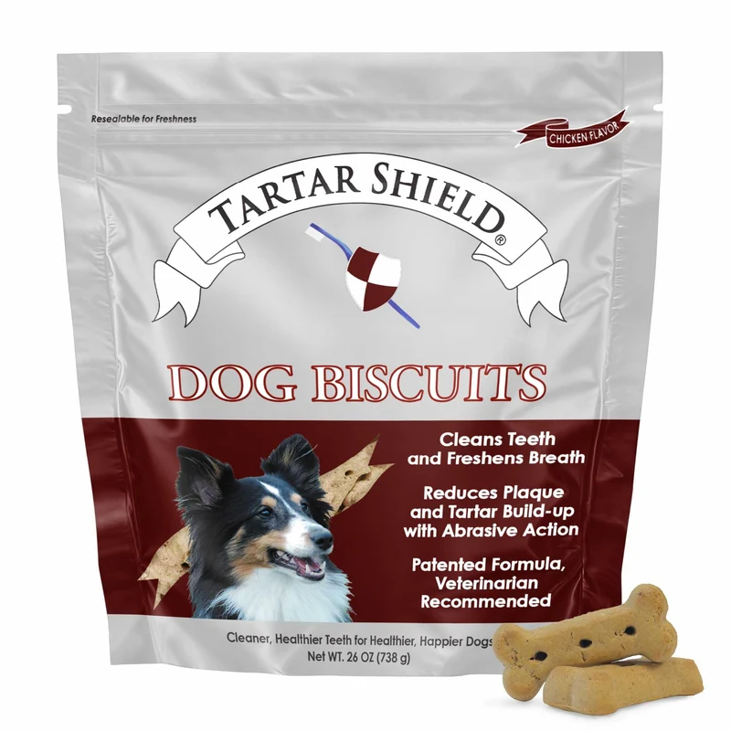 Tartar Shield Biscuits Dentaires pour Chiens | Friandise Quotidienne Sûre | Haleine Fraîche & Dents Propres | Saveur Poulet | Fabriqué aux États‑Unis