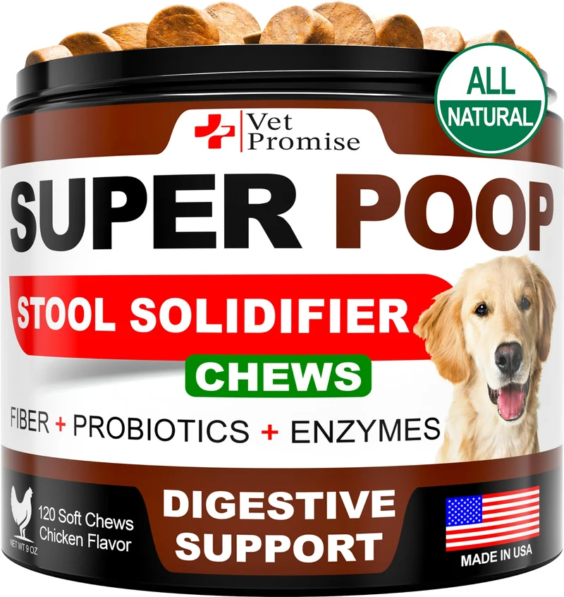 Vet Promise Super Probiotiques pour Chiens – Fibres et Probiotiques en Friandises (120)