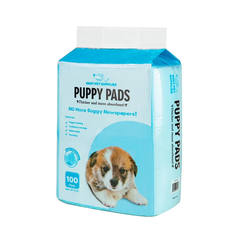 Best Pet Supplies Tapis Pipi Chiot 22,5 x 22 po – Jetables, Potty d’Entraînement, Bleu Bébé Ultra Absorbants (Lot de 100)
