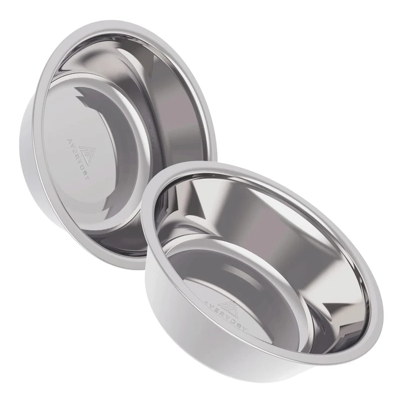 AVERYDAY – 2 Bols en Acier Inox 304, 48 oz, 8 po pour Support Élevé