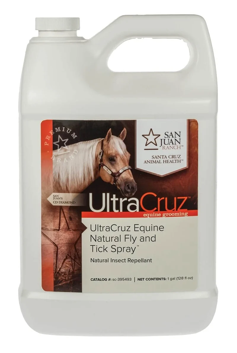 UltraCruz Spray Naturel Anti-Insectes pour Chevaux – Recharge d'un galon