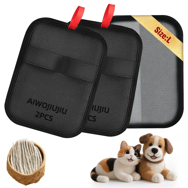 Aiwojiujiu Gants Anti-Poils Électrostatique – Lot de 2, Nettoyage Rapide et Réutilisable pour Chats et Chiens