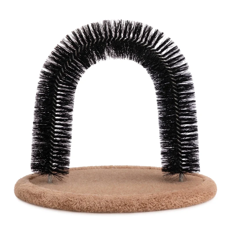 Hollypet Brosse-Arche Auto-Toilettage 3-en-1 pour Chat — Massage, Griffage et Nettoyage des Poils