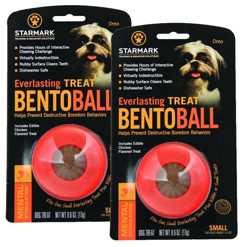 Starmark – Lot de 2 Balles Bento de Friandises Éternelles, Petit Chien – Jouet Puzzle