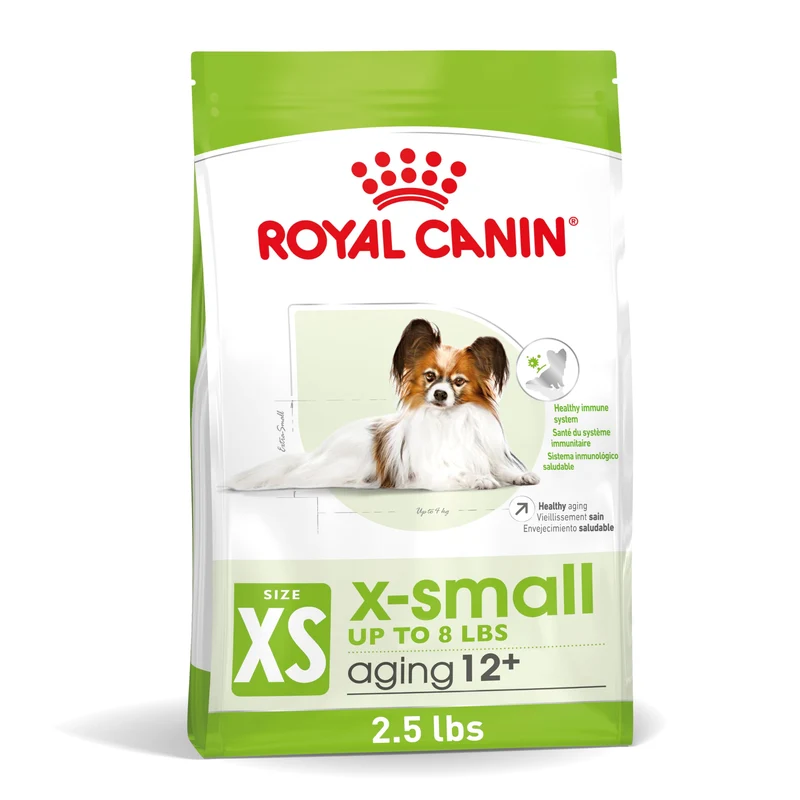 ROYAL CANIN X-Small Aging 12+ Croquettes – Chiens miniatures seniors, 2,5 lb (1,13 kg)