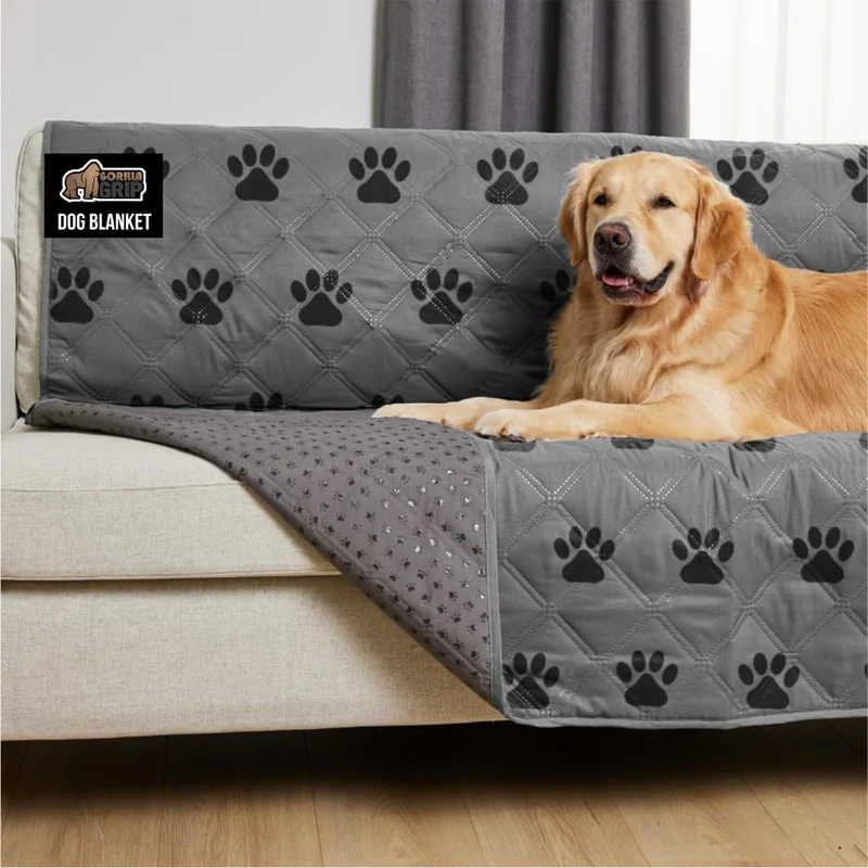 GORILLA GRIP Couverture Pour Chien Imperméable 30x70 – Protège Canapé, Anti-Dérapant, Lavable