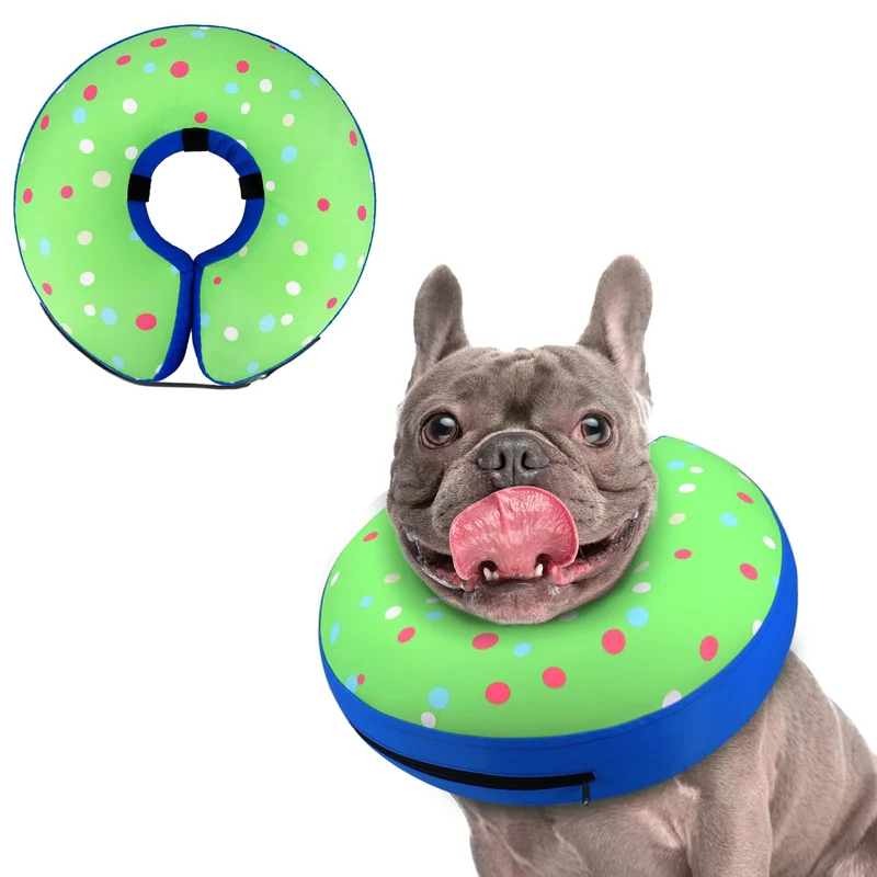 Supet Collier Donut Gonflable pour Chiens et Chats – Confort Après Chirurgie