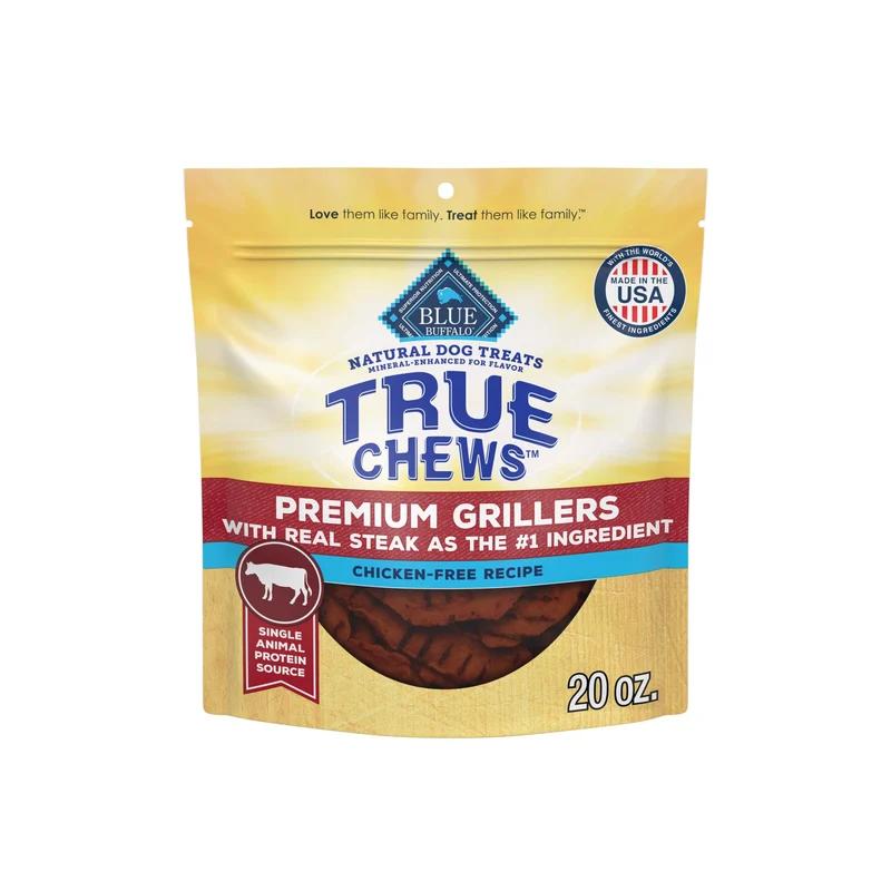 Blue Buffalo True Chews Grillers – Friandises pour chien au boeuf, 20 oz, fabriqué aux États‑Unis