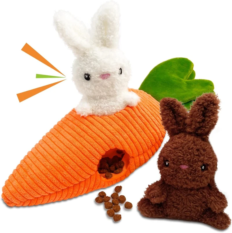 Lepawit — Jouets de Pâques pour Chiens | Carotte Cache et Lapins Siffleurs (2)