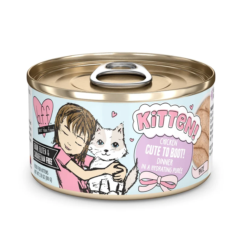 Weruva B.F.F. Kitten – Poulet en Purée Hydratante, 2,8 oz (Pack de 12)