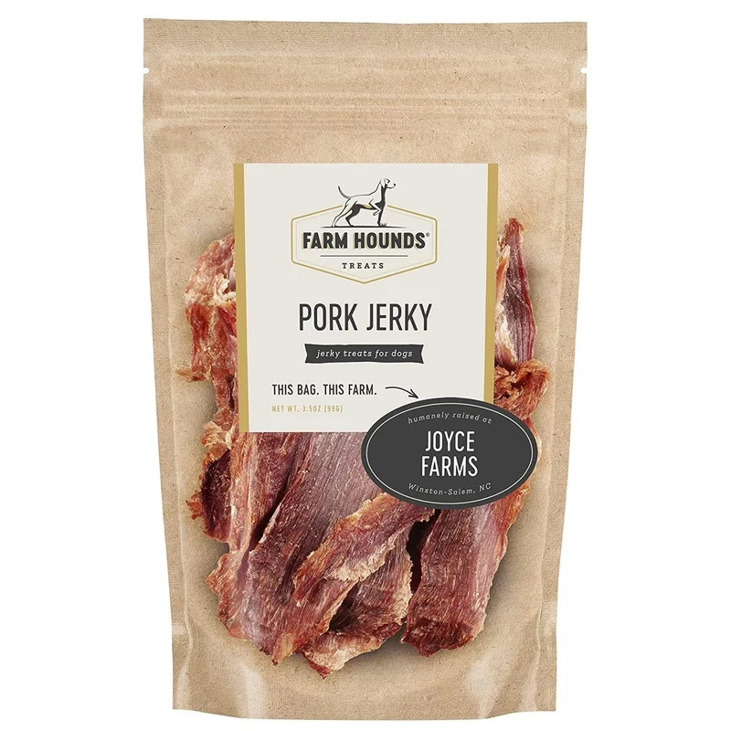 Farm Hounds - Friandise de Porc Séché pour Chien – 3,5 oz, Naturelle et Sans Additifs, Fabriquée aux États‑Unis
