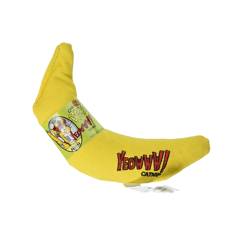 Yeowww! Jouet Banane au Cataire Bio – Lot de 3