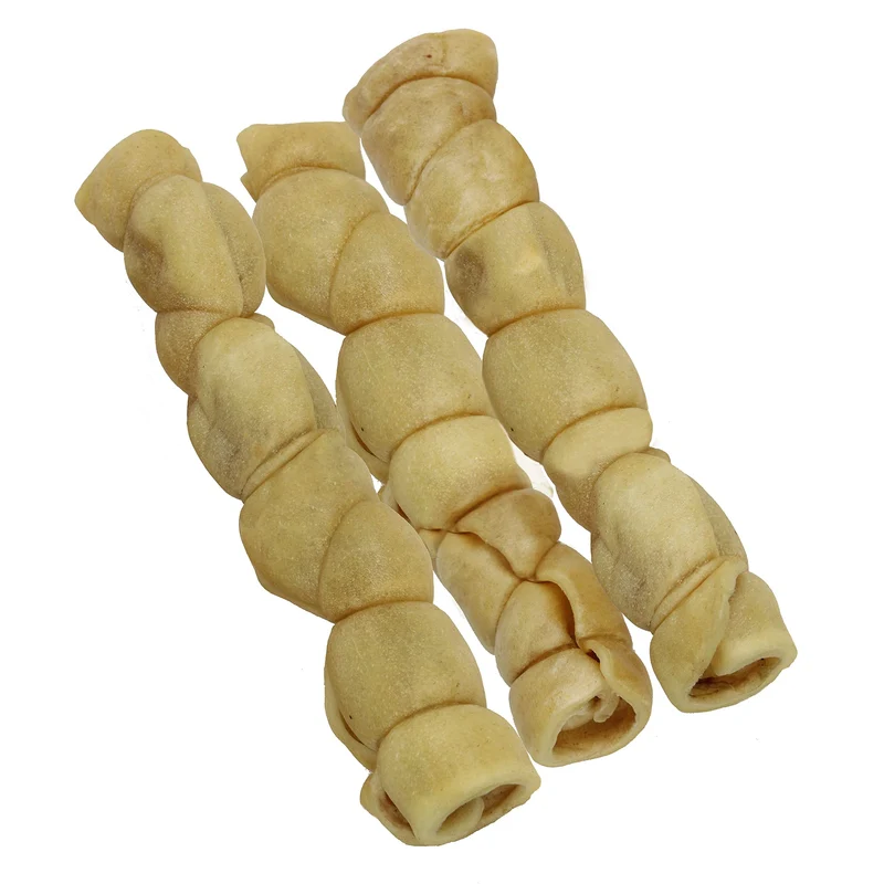 Wild Eats – Rouleau de joue de buffle sans cuir – Lot de 3, friandises durables pour grands chiens