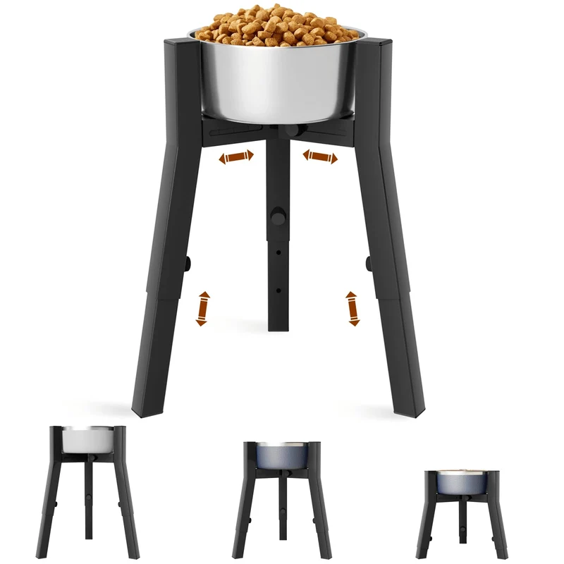TIDANT Support Bol Chien Élevé – Hauteur et Largeur Ajustables pour Grands Chiens (Bol Non Inclus)