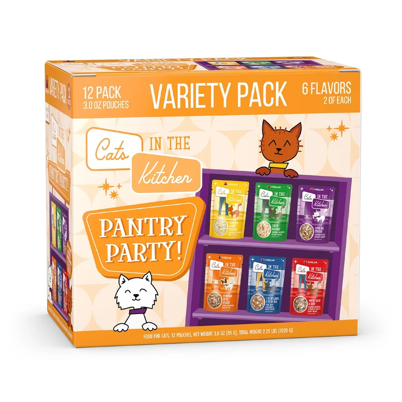 Weruva Chats dans la Cuisine — Pack Variété de Poches en Sauce Garde-Manger 3 oz (12 unités)