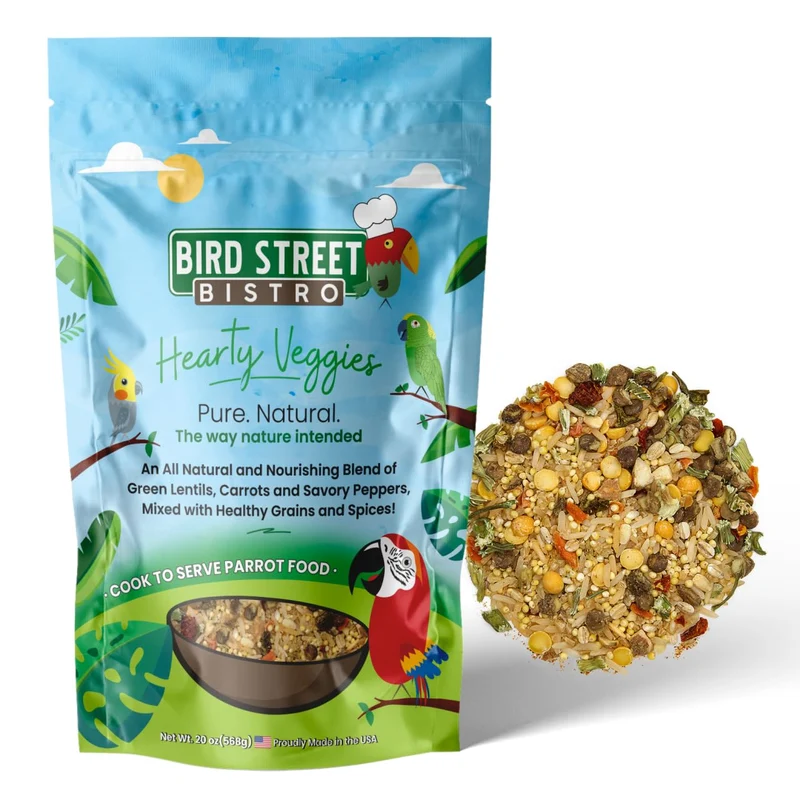 Bird Street Bistro – Alimentation pour perroquets, perruches et cockatiels – Légumes copieux, 20 oz, USA Made