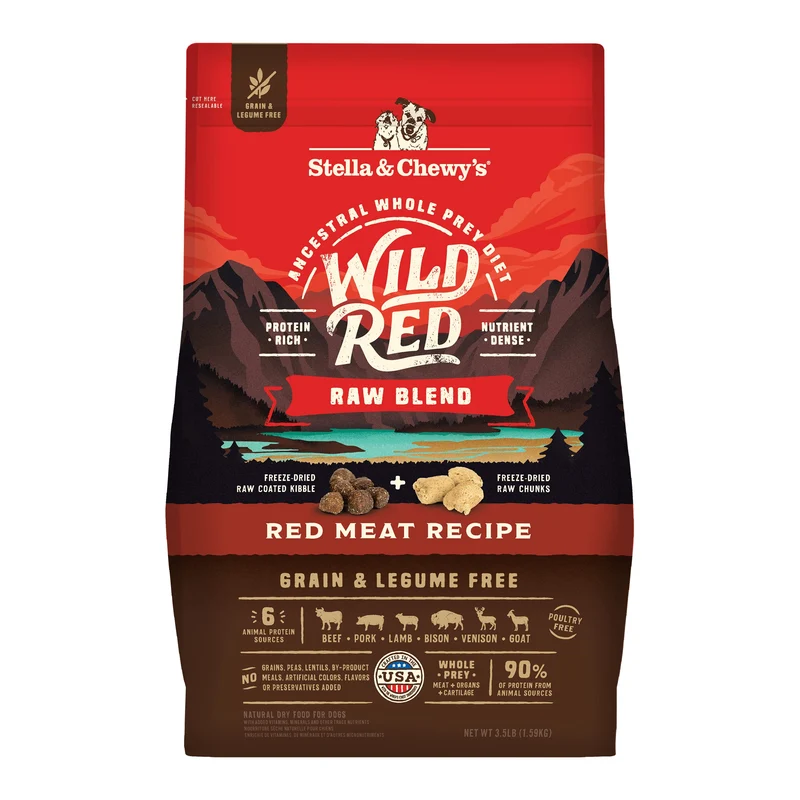 Stella & Chewy's Wild Red - Nourriture sèche pour chien haute protéine sans céréales 3,5 lb