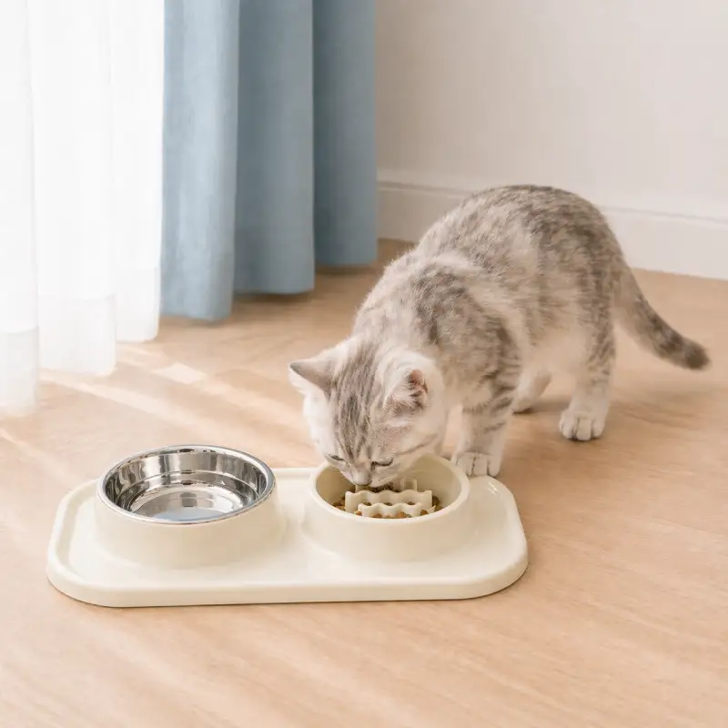 Gamelle anti glouton chaton double › Gaton