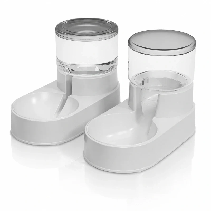 Distributeur eau croquettes design chat › Duovia