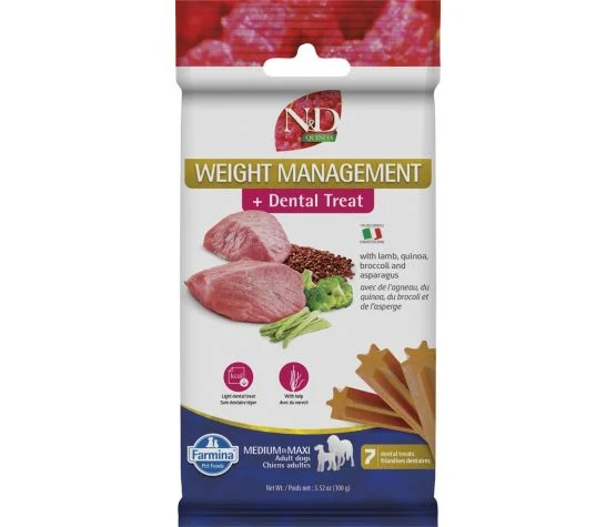 Farmina N&d Quinoa - Weight Management Dental Treats For Dogs - Medium/Maxi 100g