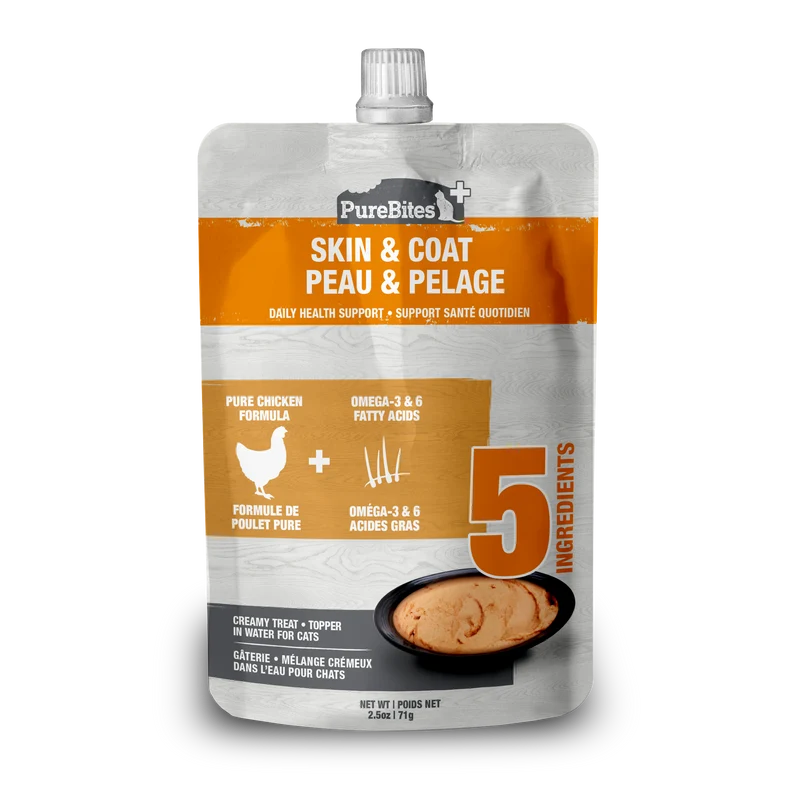 PureBites Cat Squeezables - Skin & Coat (71g)