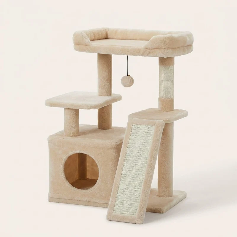 Petit arbre à chat avec coussin — Fuwa