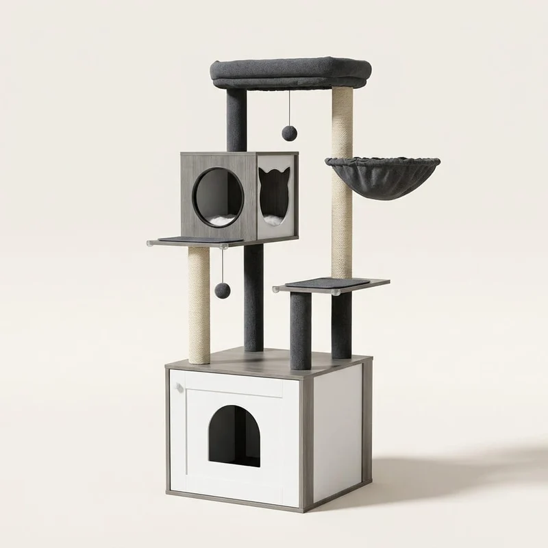 Arbre à chat litière bois — Kakusu