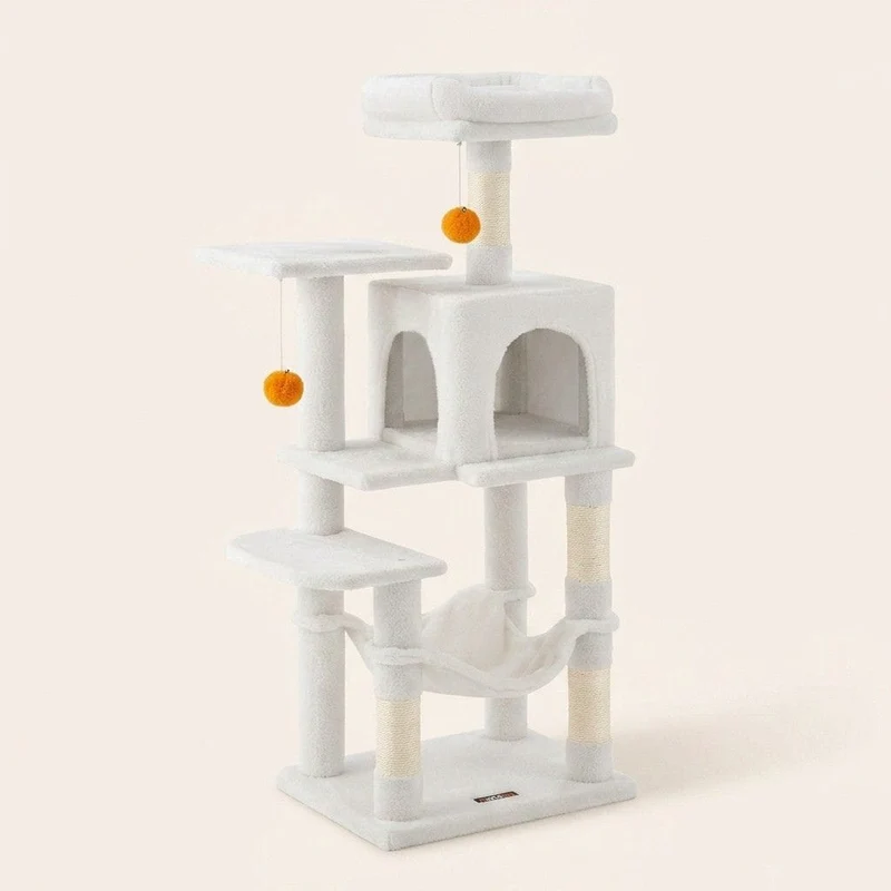 Arbre à chat blanc design — Shio