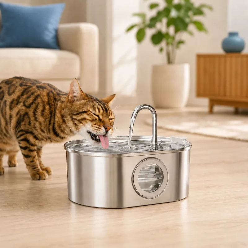 Fontaine a eau chat inox › Onox