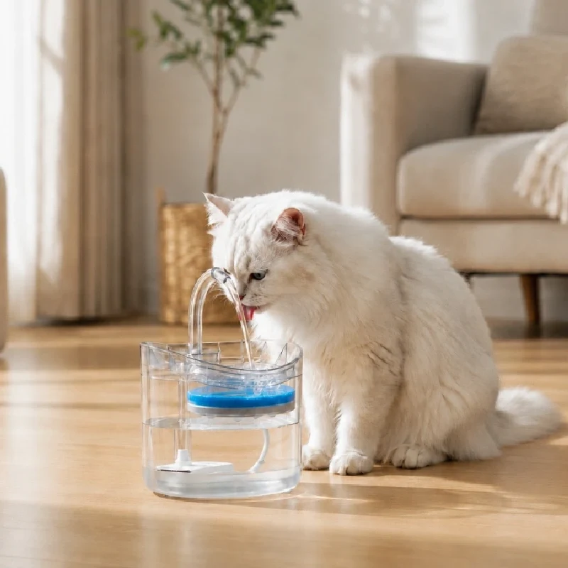 Fontaine à eau chat avec capteur de mouvement › Onoblia
