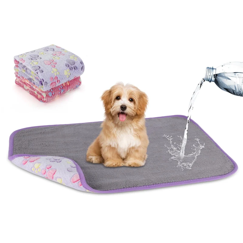 YUEPET – 2 couvertures pour chien imperméables et lavables, 58×40 cm (violet et rose)