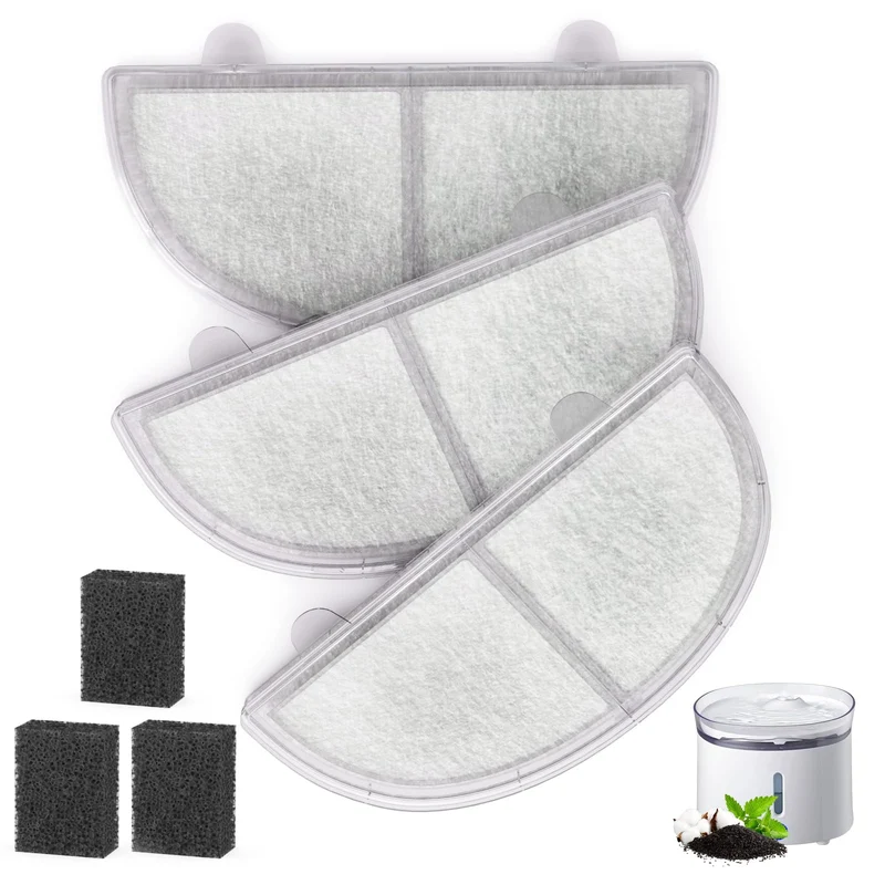 ITSCUTE Filtre Éponge Triple-Couche pour Fontaine Chat – Compatible WF20/CF20, Pack de 3