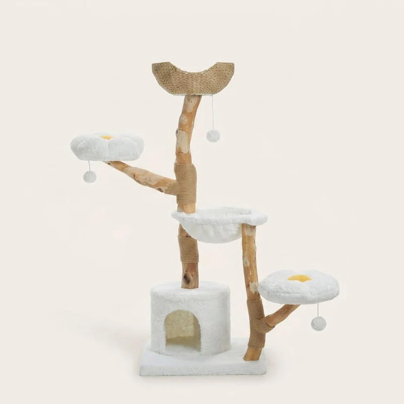 Arbre à chat maine coon bois flotté — Nagare