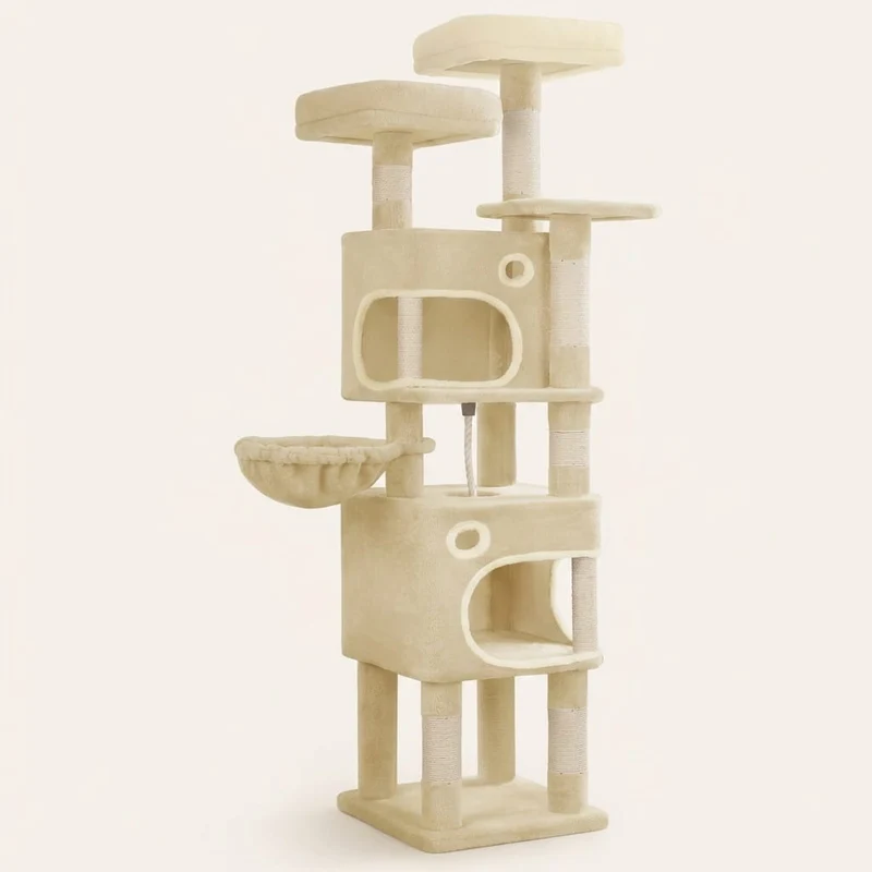 Arbre à chat maine coon beige — Shiro