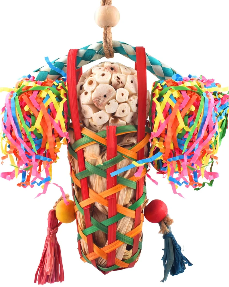 KATUMO – Jouets pour Oiseaux : Jouet à Déchiqueter et Forage pour Perruche, Cockatiel et Conure
