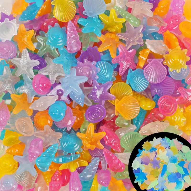 Kaiyuan Dynasty – 100 pièces Pierres lumineuses fluorescentes pour Aquarium, Décor d’aquarium, Jardin et Bricolage 0,8–1,2 pouces