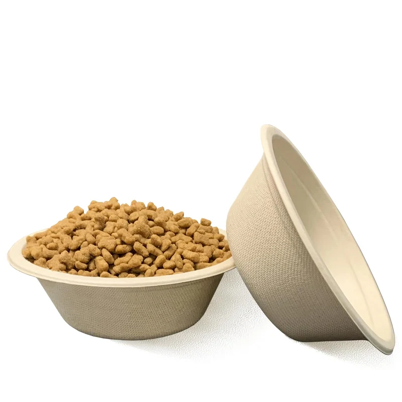 JETKONG Assiettes compostables pour animaux 12 oz – Bols de voyage en papier pour chien et chat (50 pièces)