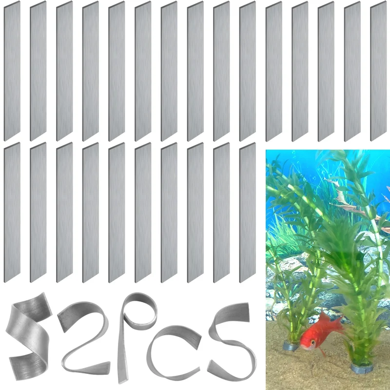 SANJHFF | 52 Ancrages pour Plantes d'Aquarium – Fixation Facile, Sans Rouille, Empêche le Flottement