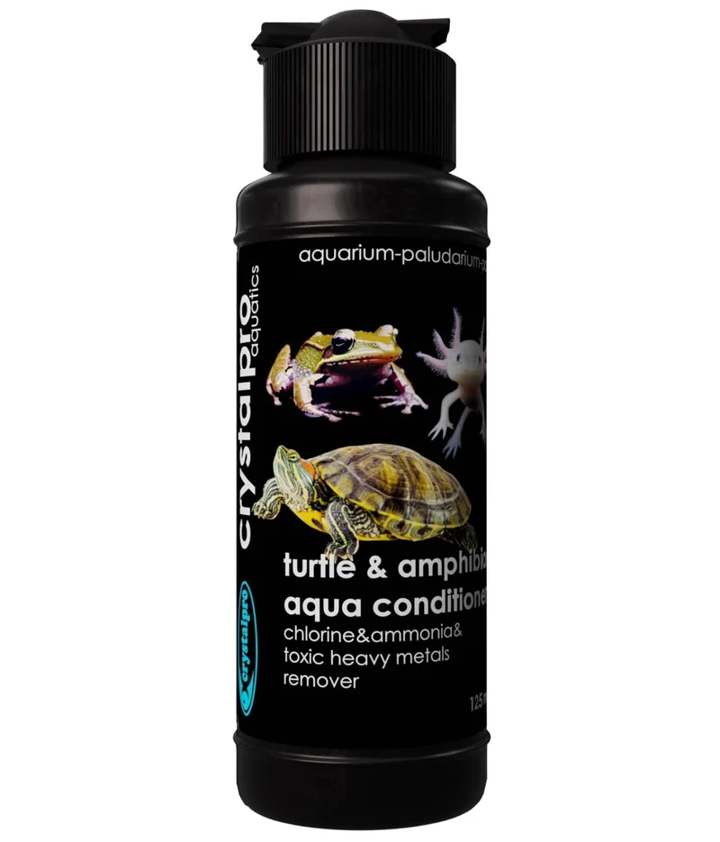 Crystalpro — Conditionneur d’eau pour tortues et amphibiens, 4,22 oz, neutralise chlore et ammoniaque, eau sûre pour aquariums et terrariums