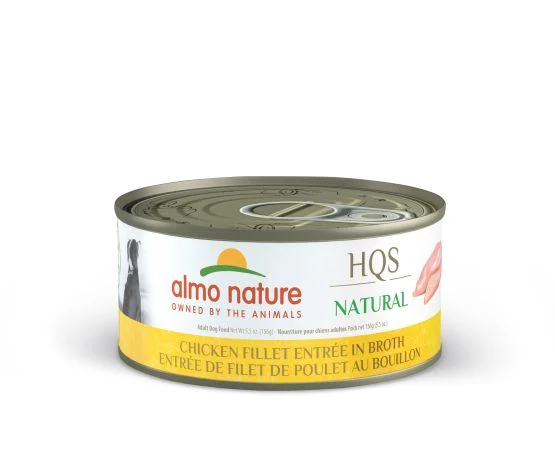 Almo Nature - HQS Natural Dog Entrée Chicken Fillet in Broth 156g